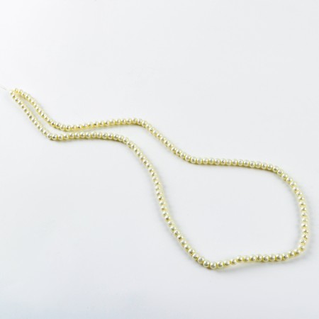 Glass beads, set 140 pcs., Size 1 pc. - 6 mm, white color-1