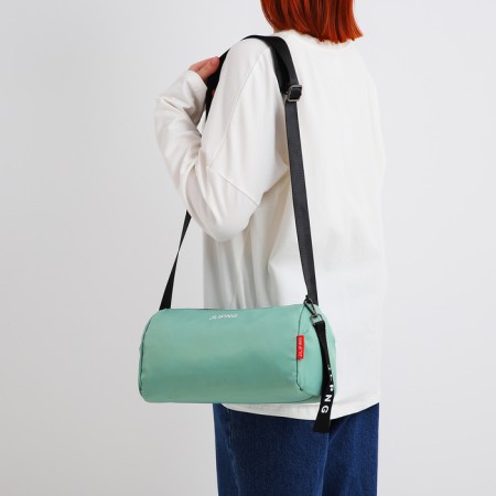 Youth bag with zipper, green color-2