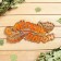 2-layer plate "with light steam (leaves)", 30x12cm mix