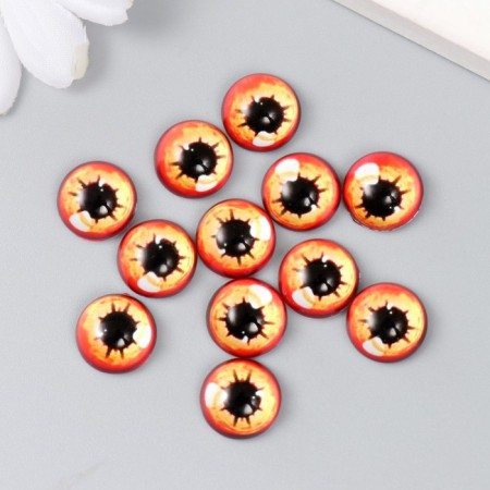Decor (cabochon) for creativity glass "Eye flash" d = 1.2 cm-2