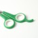 Coger scissors with an emphasis for a finger, a hole of 6 mm, green with white