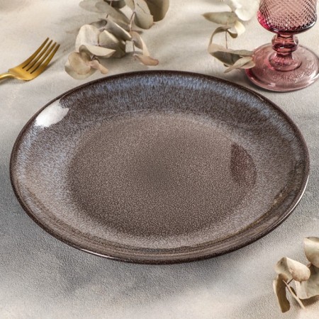 Dining plate Ethos Rock, D = 26 cm, brown color-1