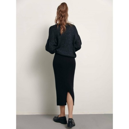 Female jumper made of shimmering yarn CONTE Elegant, size S, color Black-4