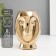 Ceramic Cumber for 1 candle "owl siphu" d = 3.5 gold 9x8.5x12.5 cm