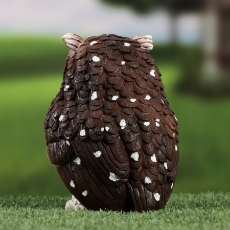 Garden figure "owl" bright, 9x9x14cm-2