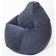 Mear-bag “Pear” is small, diameter 70 cm, height 90 cm, blueberry color, velor