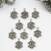 Decor for creativity Metal "Snowflake" silver 1.8x1.2 cm