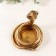 Polystone candlestick for 1 candle "cobra" gold 9.5x9x10.5 cm
