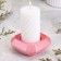 Square Square from gypsum with mowed corners is small, 9x3.5cm, pink