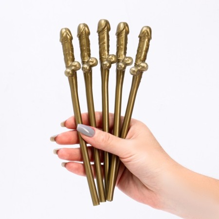 Tubes "Bacheloretteun", gold, 5 pieces-3