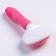 Wool brush with elongated silicone teeth and massage effect, 8 x 17, pink