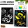 Engraving for the New Year "White and bullfinch", with a color effect, 2 pcs