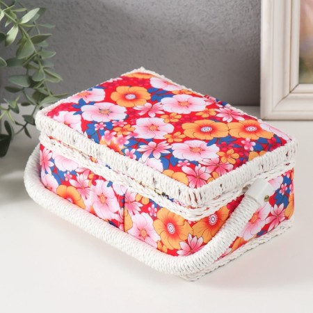 Casket for needlework "Japanese garden" 18x12x9.5 cm-3