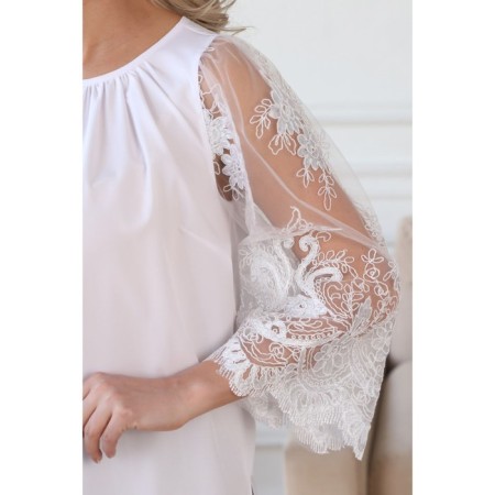 Female blouse, size 48, white color-2