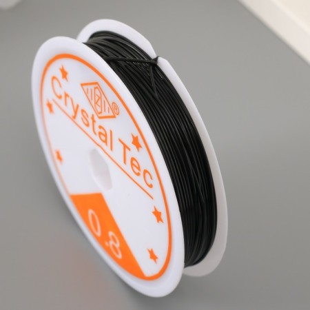 Silicone thread 0.8 mm, 5 m, black-2