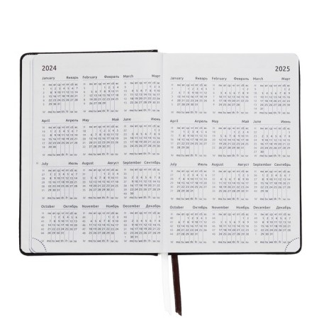 Gift Davente.bravo: Dated Dated 2024, A5, 176 sheets, solid cover, block 70 g/m2, burgundy + ballpoint pen.-6