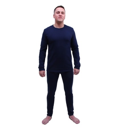 Male thermal underwear, foot, cotton, size 48, height 176, blue color-1