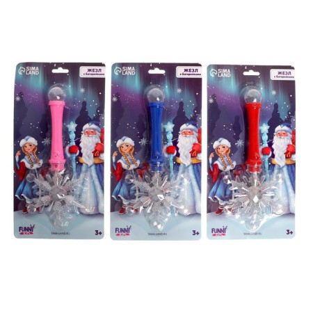 New Year's rod "Snowflake 3", Mix colors, for the New Year-5