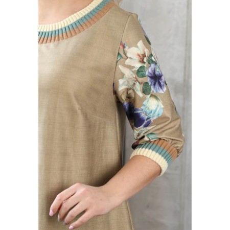 Female dress, size 56, beige color-6