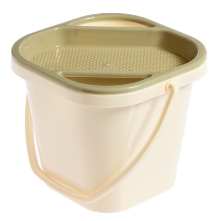 Set for playing the sand, 8 objects: scoop, robberies, sieve, bucket, 4 soft molds-6