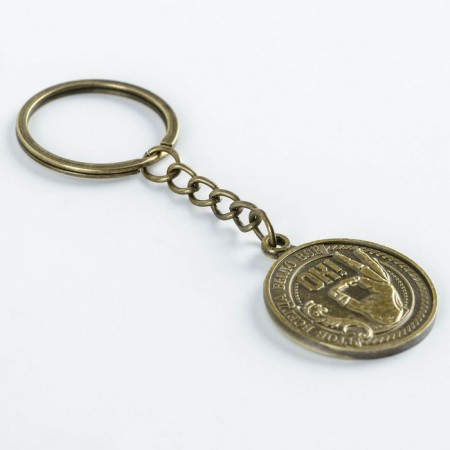 Keychain for keys, metal, amulet “so that everything is always ok” brass, 3 x 3.5 x 2.5 cm-5