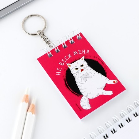 Keychain for keys, notebook "Do not take me me", 5.5 x 7.5 cm-3