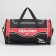 Sports bag with lightning, 3 outer pockets, black/red color