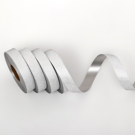 Tape "Tiffany" for decoration and gifts, silver, 2 cm x 50 m-2