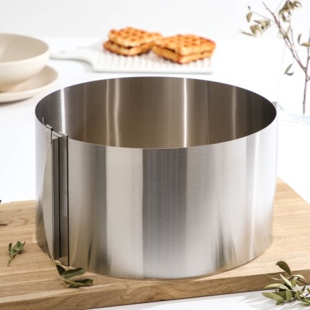 Baking form with size adjustment, 16-28 cm, height 14.5 cm, chrome color-1