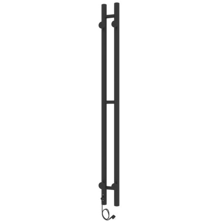 Two electric heated towers Laris Prime ChKCh, 80x1200 mm, 2 crossbars, right, black-15