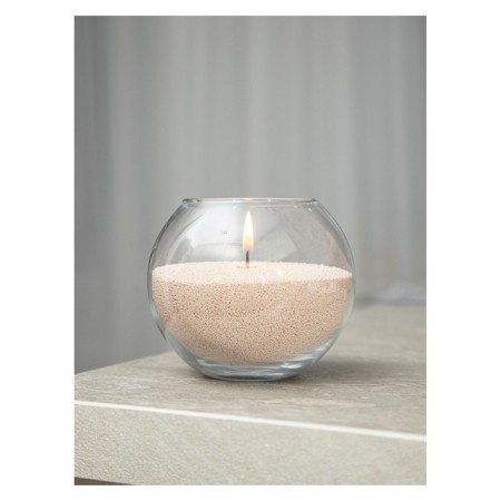 Candle in the Roscandles granules beige in PET 300 g + wicks-1
