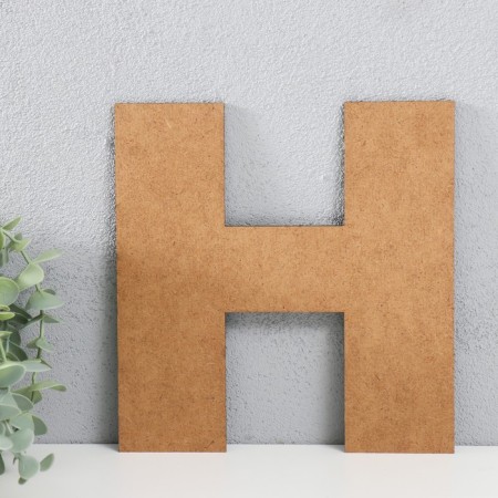 The panel of the letter "h" 19x20 cm, black-2