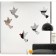 Interior stickers "birds", mirror, decor on the wall, set 10 pcs, pcs 12 x 8.7 cm