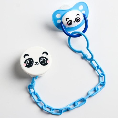 Holder for the nipple - dummies "Panda", on the chain-1