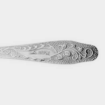 Teaspoon "Oak", thickness 2 mm, silver color-3