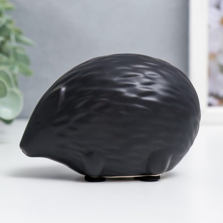 Souvenir Ceramics "Black Little Hedgehog" Matte 5.8x5.2x8.6 cm-3