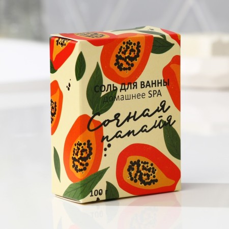Bath salt "Juicy Papaya", 100 g, Beauty Fox-2