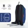 Sports' backpack on lightning, Textura, external pocket, blue color