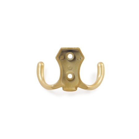 Hook furniture tundra KM201SG, two -rod, matte golden color-4