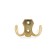 Hook furniture tundra KM201SG, two -rod, matte golden color