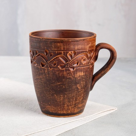 Mug "dining room", decor, red clay, 0.4 l, mix-1