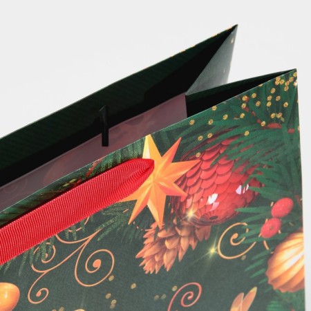 Laminated square “Gold”, 30 x 30 x 12 cm, new year-5