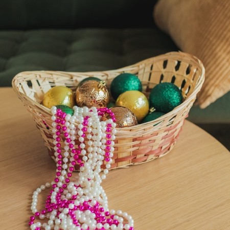Basket "Rook", bottom 27 × 20, top 41 × 28, height 15 cm, bamboo