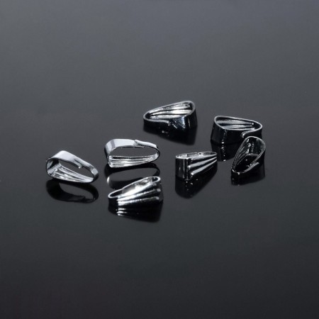 Kulons holder (set 20 pcs.) 8 × 4 mm, silver color