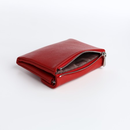 Women's wallet on magnet, red color-2