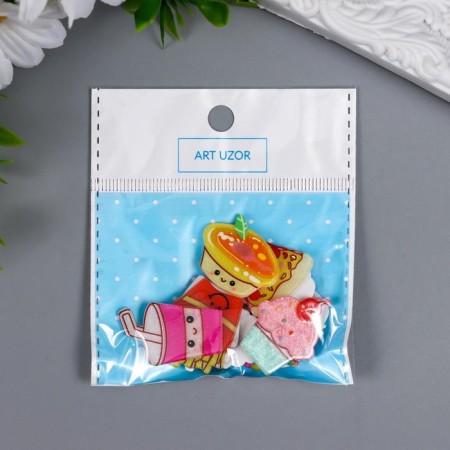 Decor for creativity plastic "Harmful food" set 10 pcs mix 2.7x2.5 cm-3