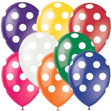 Latex ball 12 “Pologs, Assorted Bright”, decorator, 5-sided, set 25 pcs., Mix