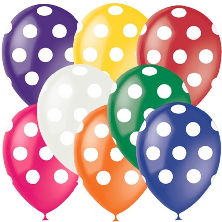 Latex ball 12 “Pologs, Assorted Bright”, decorator, 5-sided, set 25 pcs., Mix