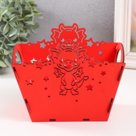 Basket-jacket "Dragosh" red 18x12x14.5 cm (set of 5 parts)-1
