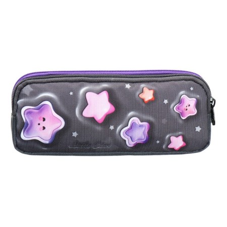 Penal soft, 2 compartments, volumetric, 90 x 220 x 40 mm, stavia "stars" gray 86226-2